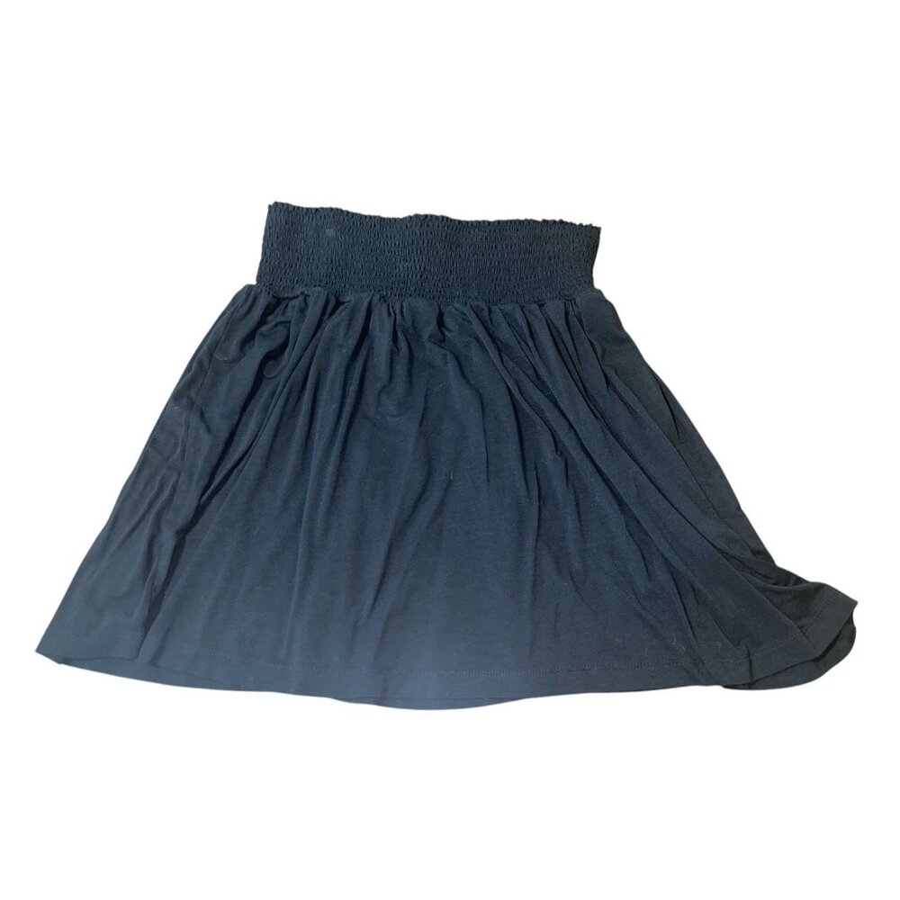 H&M Women's Size Small Black Smocked Waist Pull On Skirt